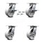 Service Caster 6 Inch Semi Steel Caster Set with Roller Bearing 4 Swivel Lock and 2 Brake SCC SCC-35S620-SSR-SLB-BSL-2-BSL-2 - alternate 1